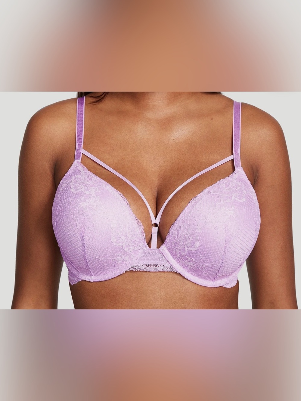 Victoria's Secret bombshell Lilac Lace Push-Up Bra push up add 2 cup sizes